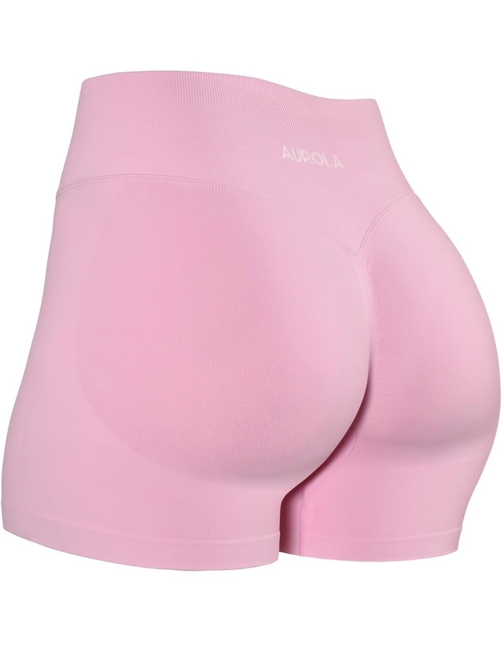 Aurora Pink High-Waist Seamless Workout Shorts